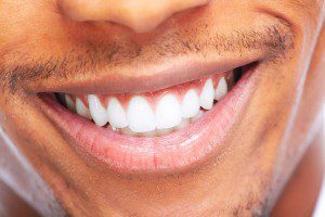 African American man smile. Dental health care.