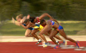 Runners beginning a race